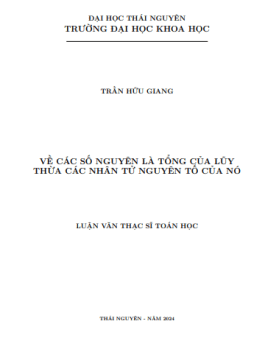 Về các số nguyên là tổng của lũy thừa các nhân tử nguyên tố của nó