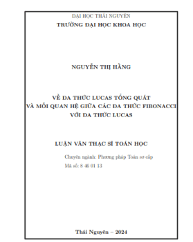Về đa thức lucas tổng quát và mối quan hệ giữa các đa thức Fibonacci với đa thức lucas